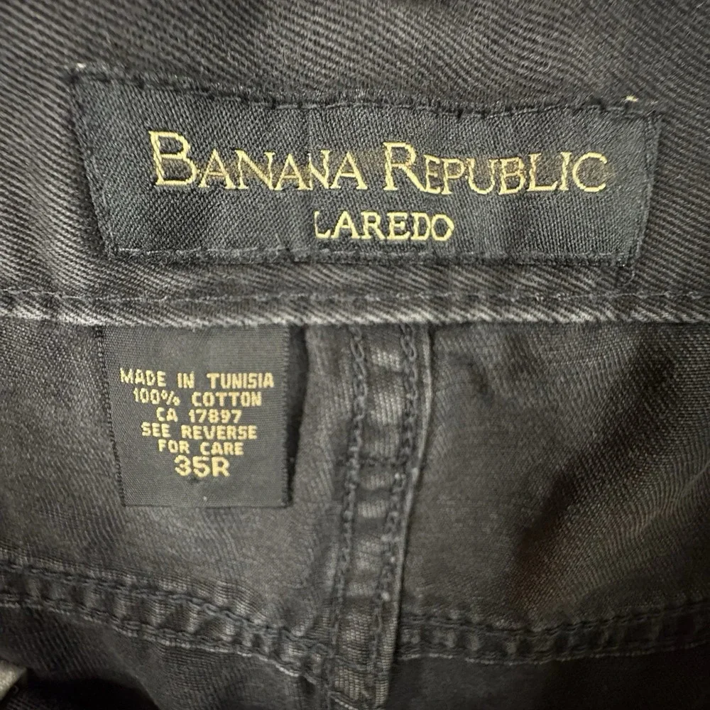 Banana Republic Laredo Men's 34x31 Black Straight Leg Button Fly Cotton Jeans